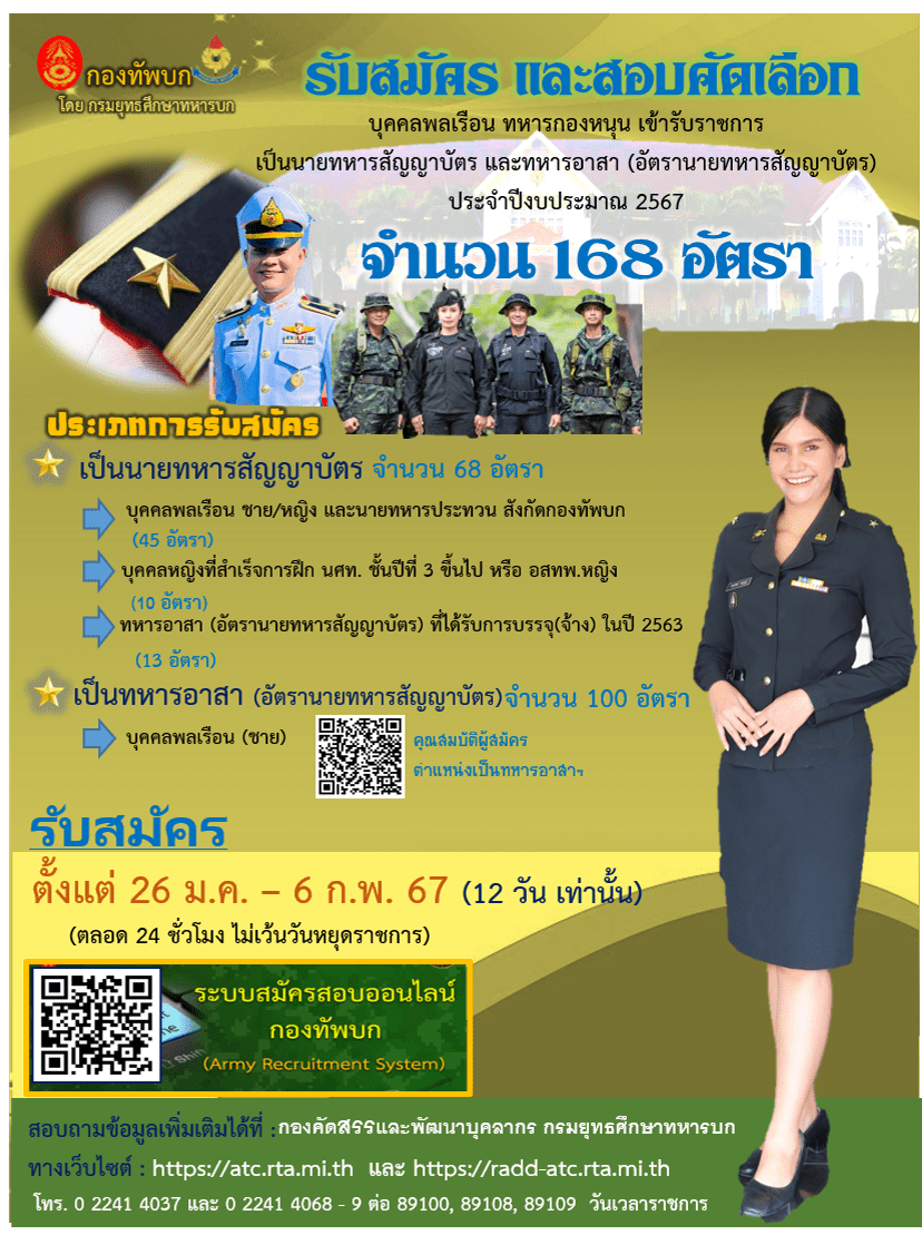 งานราชการ 2567 กองทัพบก